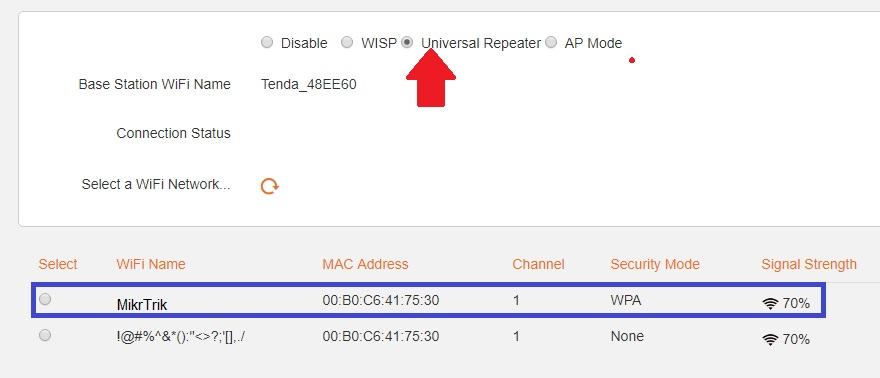 How do i configure Tenda N301 router as a repeater with primary