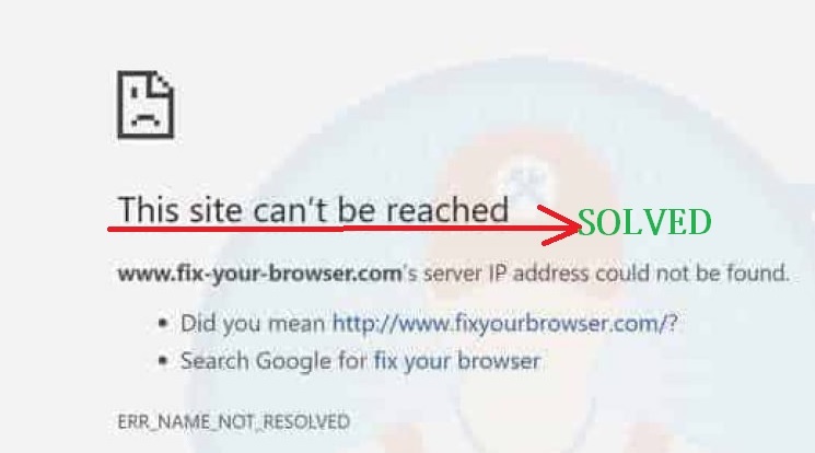 chrome site cannot be reached