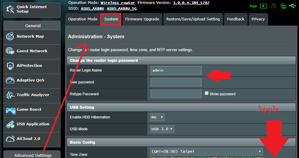 Asus Router Login To Change Wi Fi Name And Password